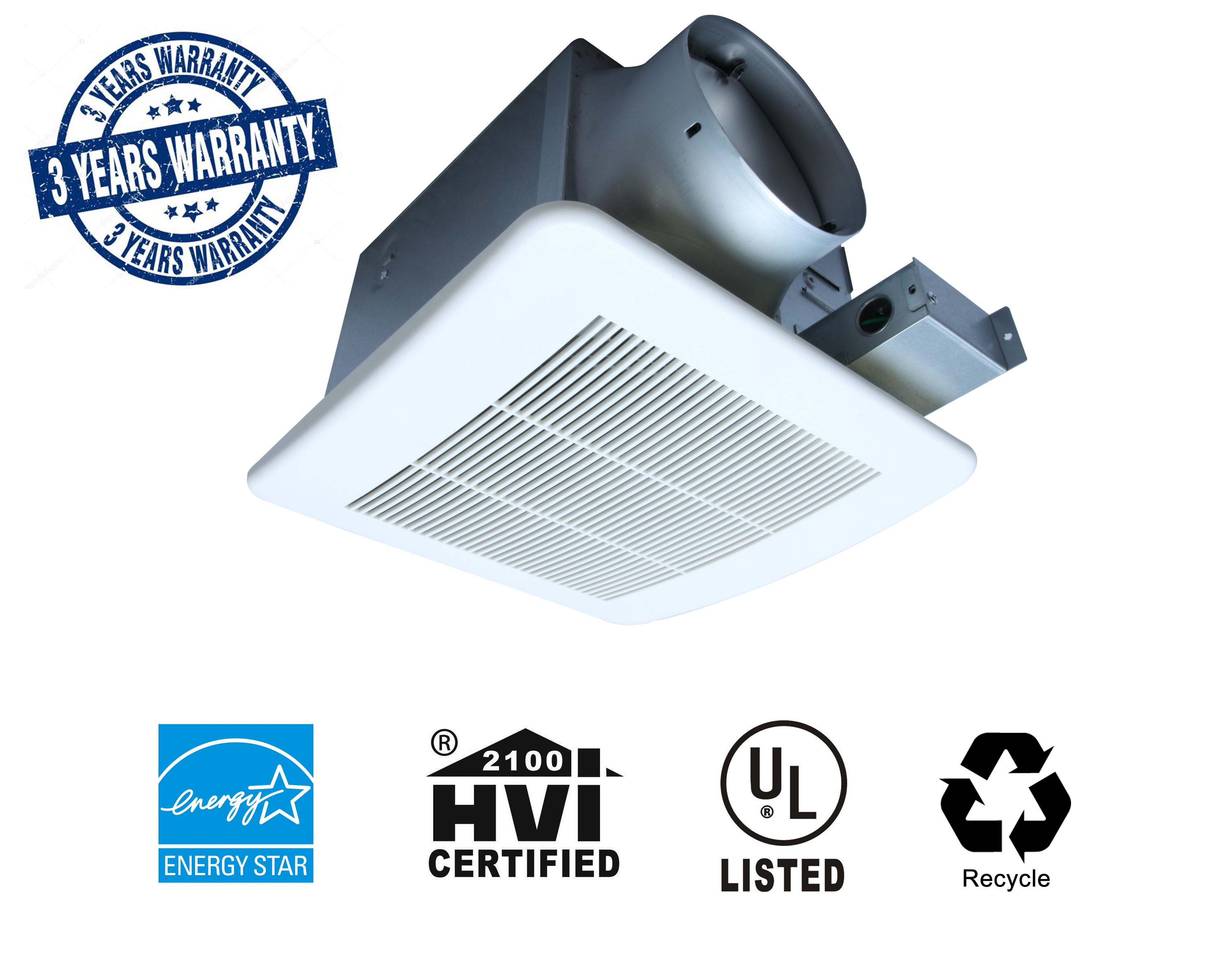 Akicon Ultra Quiet 110cfm 0 8sone Ceiling Mounted Energy Star Rated And Hvi Certified Bath Fan Ventilation Fan Bathroom Exhaust Fan