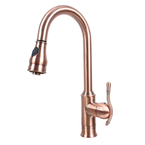 One Handle Pull Down Copper Kitchen Faucet 5 Years Warranty
