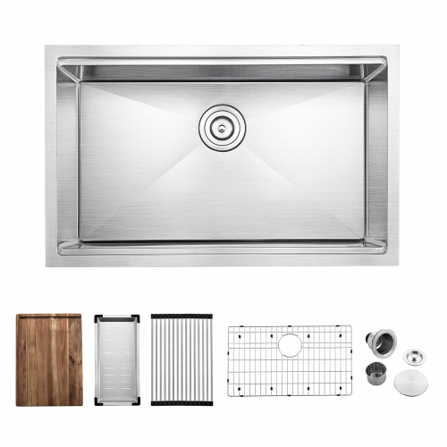 Akicon 30 Stainless Steel Range Hood, Modern Box Kitchen Hood with  Powerful Vent Motor, Wall Mount, 30”W*30”H*14D, Brushed Stainless